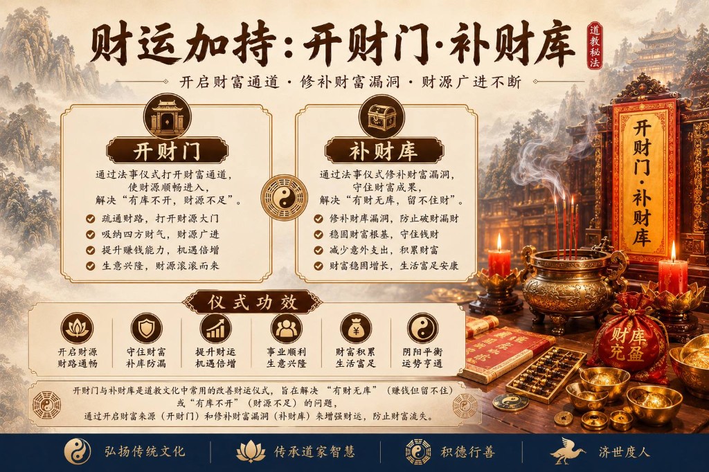 财运加持:开财门 · 补财库